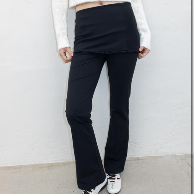 타낫 셔링 레이어드 팬츠 M