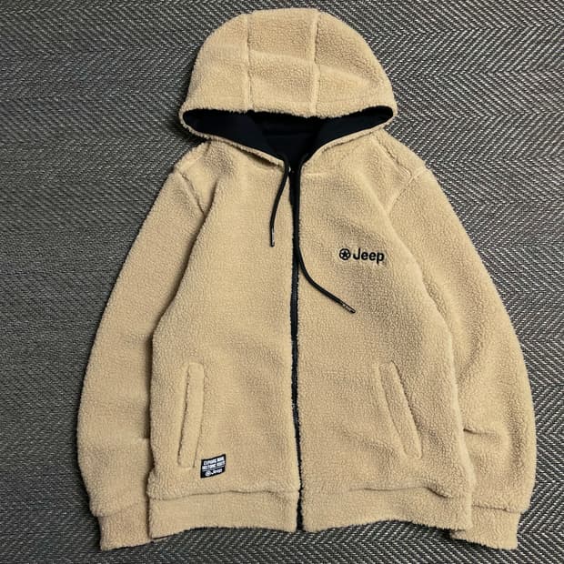 Jeep 빅로고 리버시블 후드 플리스 자켓o 5152