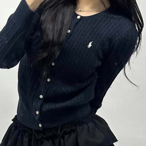 폴로 케이블 가디건 m