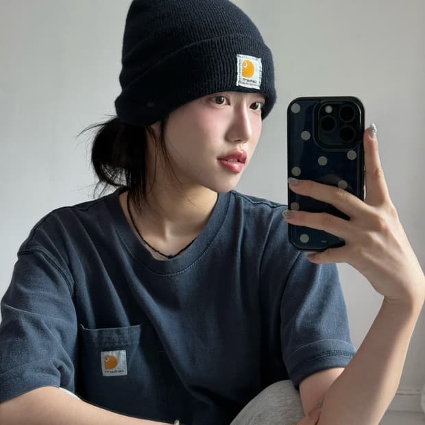 칼하트 네이비 비니