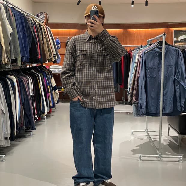 dockers 브라운 체크 셔츠