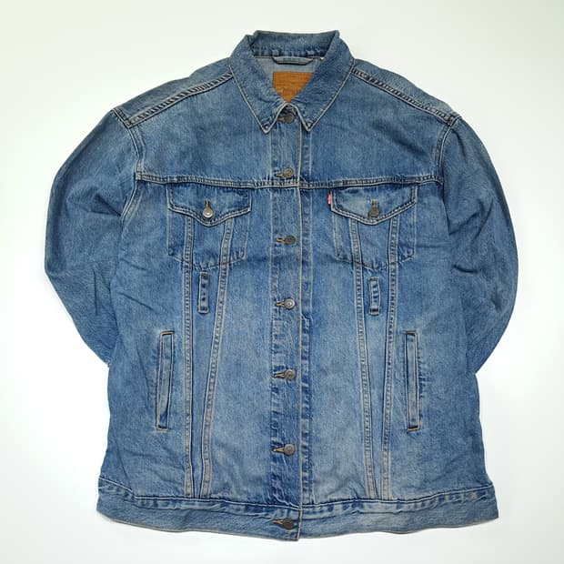 CK031 M 리바이스 빅E 75690 프리미엄워터리스 중청 데님 자켓
