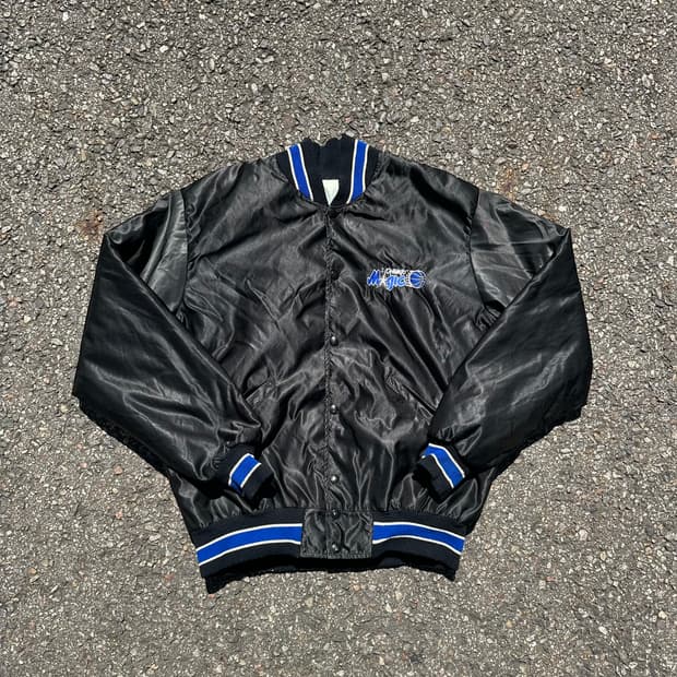 빈티지 90s Delong 올랜도 매직 사틴 바시티 자켓  