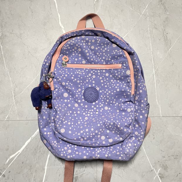 팔로워 특가 키플링 라벤더 퍼플 도트 백팩 가방 