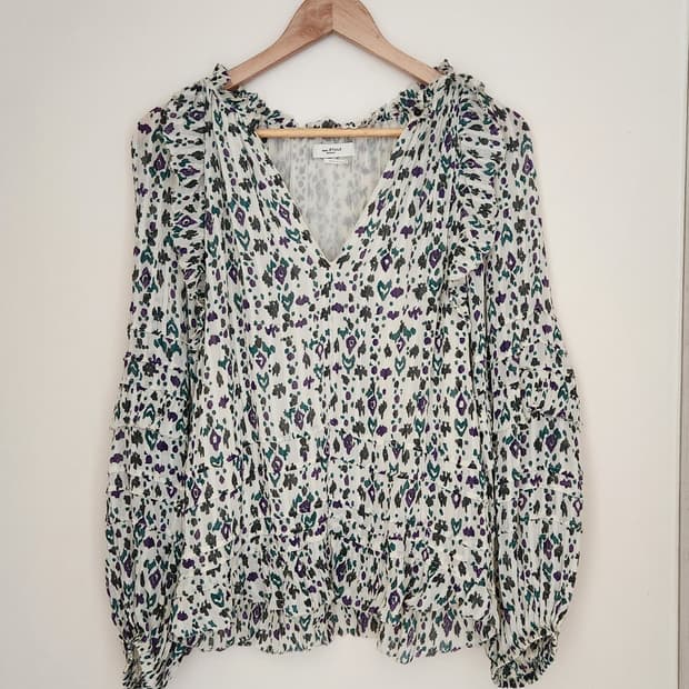 아방한 이자벨마랑 에뚜왈 패턴 블라우스 (36)