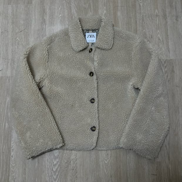 자라 여성 오버핏 양털 뽀글이 후리스 자켓 M/95 