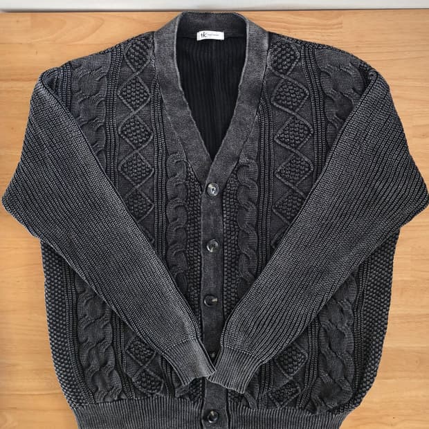 타케오 키쿠치 tk 빈티지 케이블 니트 가디건