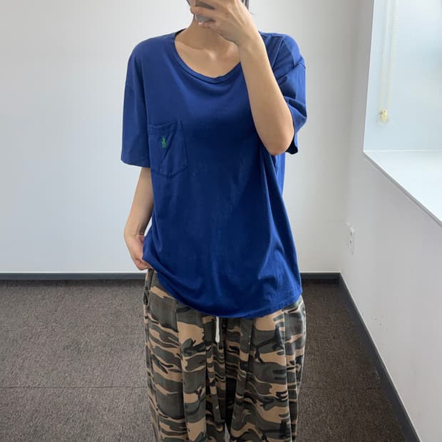 Polo 폴로 그린 포니 원포켓 블루 반팔