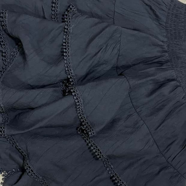 고딕 고스 블랙 고스로리 캉캉 레이어드 스커트 