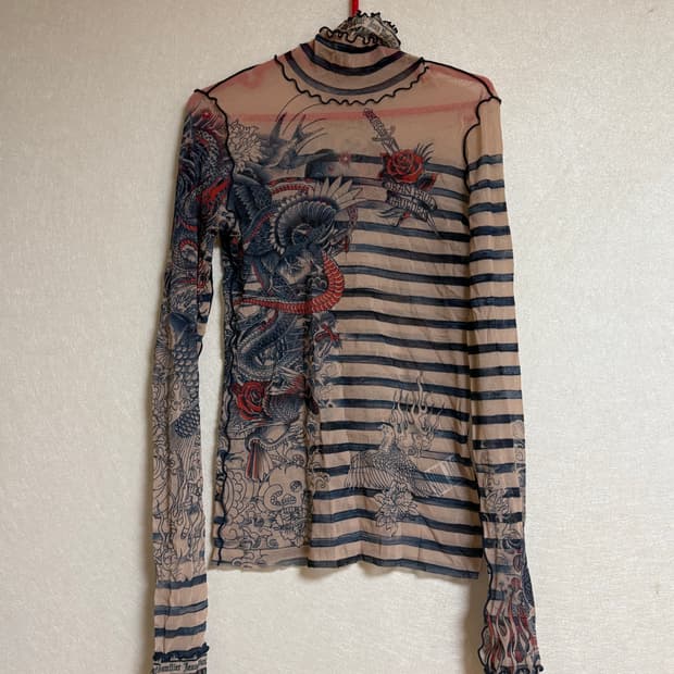 장폴고티에 타투 메쉬 롱슬리브 23-24시즌