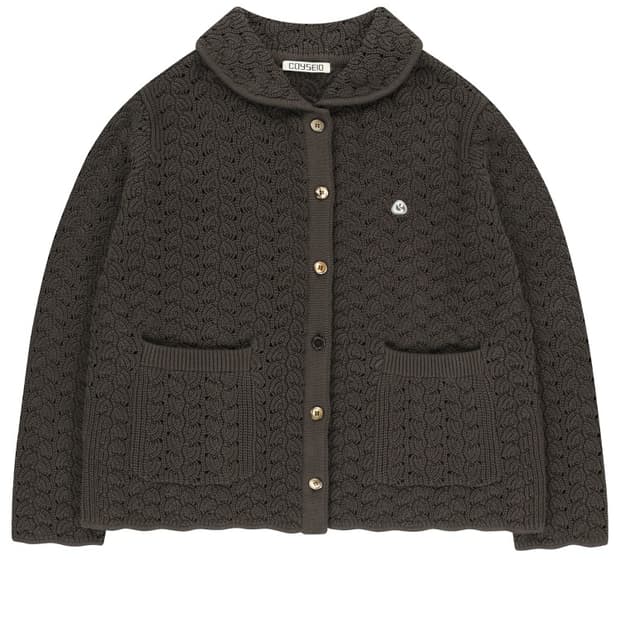 코이세이오 웨이브니트가디건 브라운