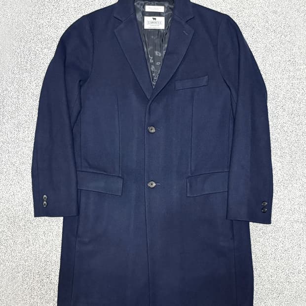 뷰티 앤 유스 이태리 GARDENA 울 네이비 싱글 코트