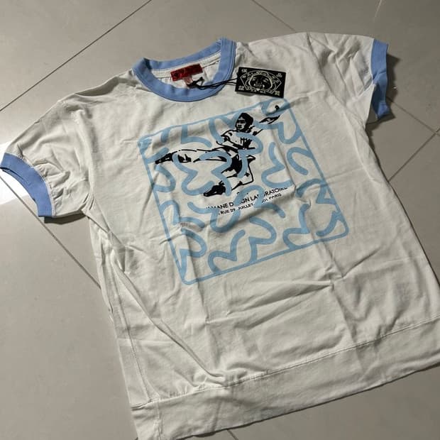 마지막 재고💙💙RINGER SHORT TEE