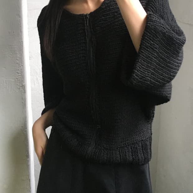 Armani Exchange 아르마니 익스체인지 블랙 니트 집업