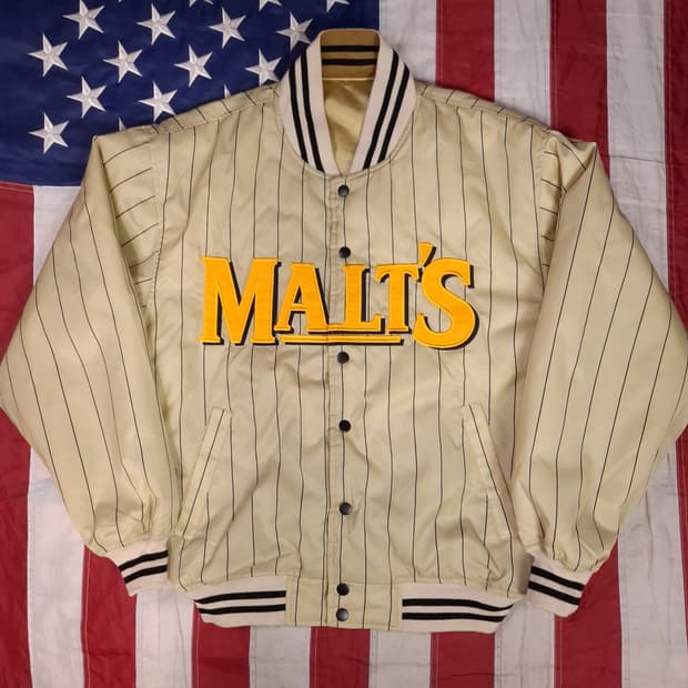 새제품급 오리지날 90's 일본판 MALT's 리버서블 바시티자켓