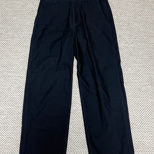 무탠다드 백 사틴 오피서 팬츠 네이비 28