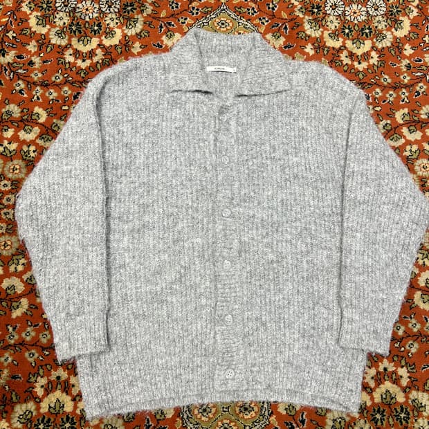 [L] 키뮤어 부클 울 카라 가디건 그레이