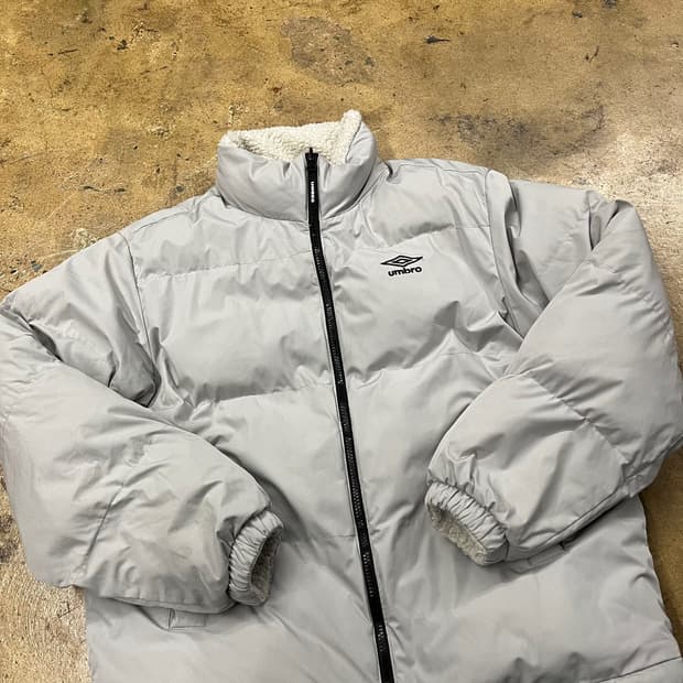 [정품/95] 엄브로 양면 패딩 점퍼 아이보리 b14