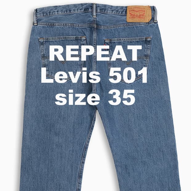 빈티지 리바이스 501 중청 35 인치 LV50136525