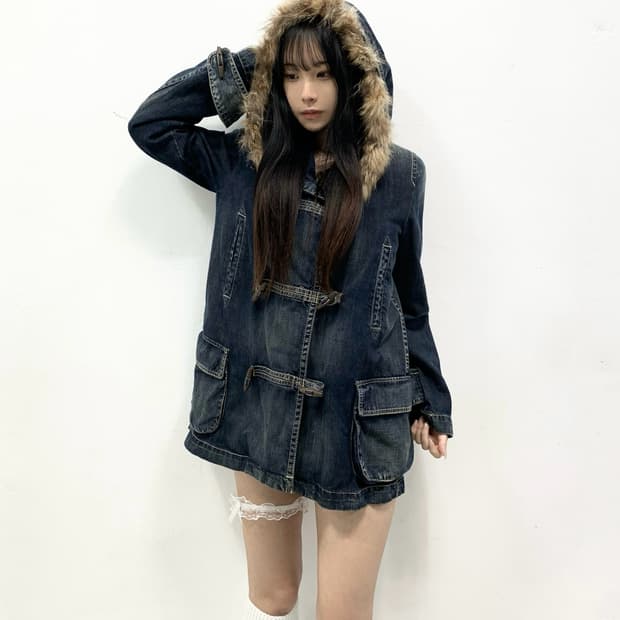 [CEPO] y2k 떡볶이 야상 청자켓