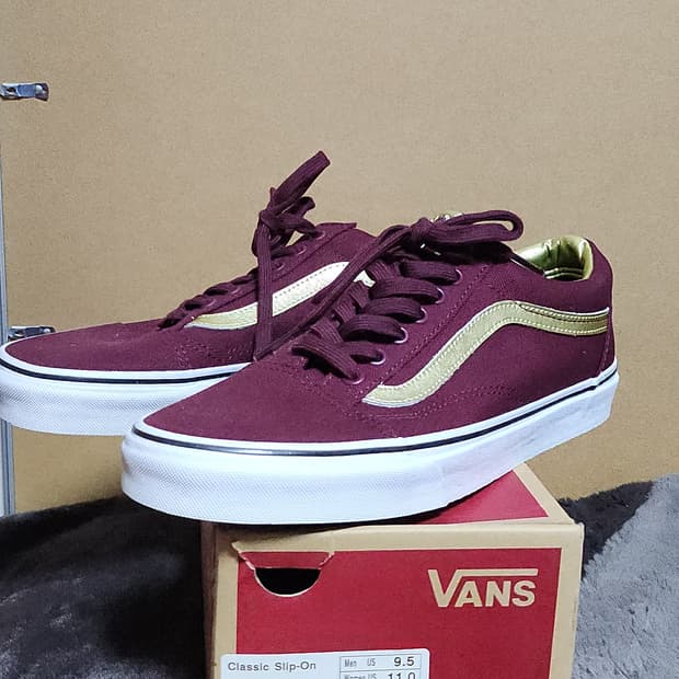 [275] 반스 50주년 한정판 어센틱 프로 버건디 골드