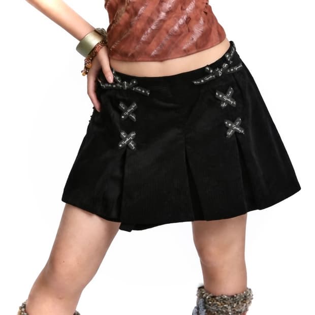 일본 락 시크 리본 스커트