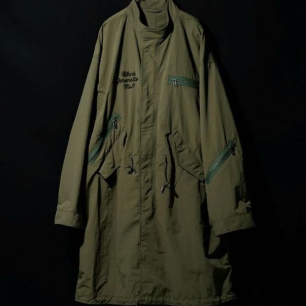 넘버나인 마이크로 립스톱 피쉬테일 스탠롱코트 모즈코트