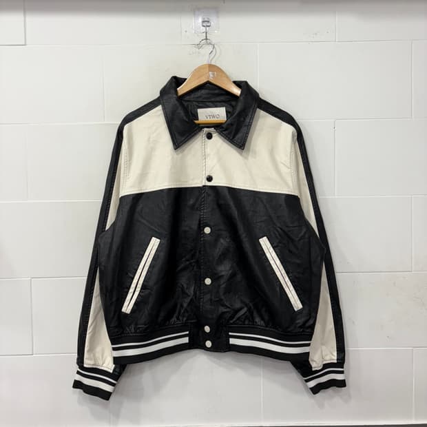 브이투 8108 빈티지 비건레더 점퍼