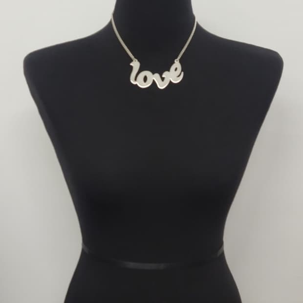 Love 레터링 빈티지목걸이