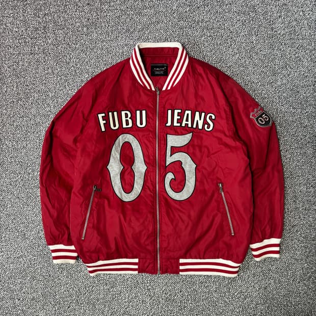 FUBU 후부 올드스쿨 빅로고 바시티 자켓 (XL)