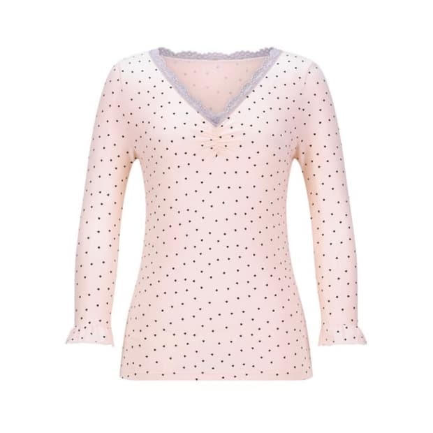 샵페어리 미니하트 레이스 티 라이트핑크