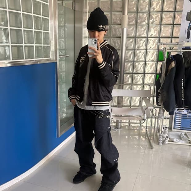 Gu X Undercover SATIN RIBBED BLOUSON