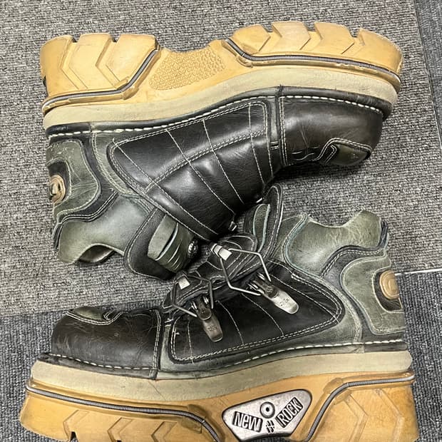 뉴락 플랫폼 부츠 빈티지 42