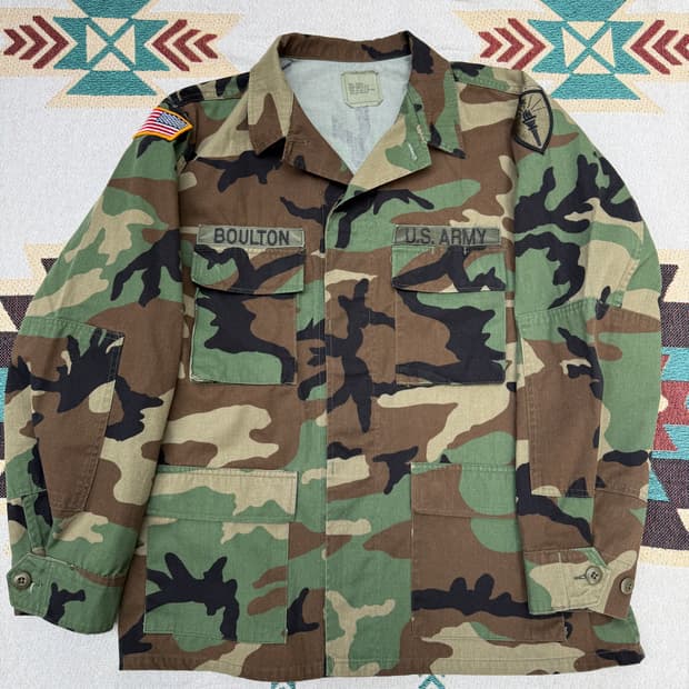 90s U.S Army  Woodland BDU jacket L/R