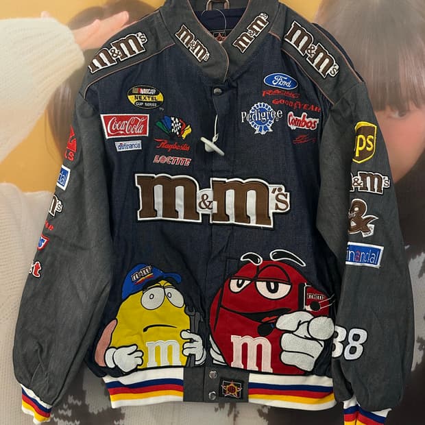 VINTAGE m&m 차콜레이싱자켓
