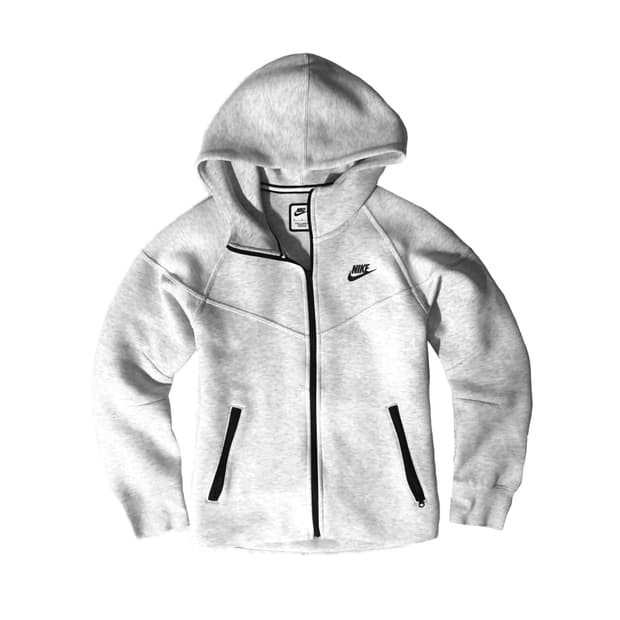 나이키 화이트 멜란지 테크팩 후드집업