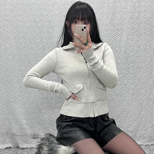 폴로 랄프로렌 빈티지 Y2K 딱붙핏 스웻 집업 M C09709