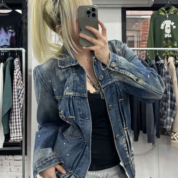 리바이스 워시드 데님자켓