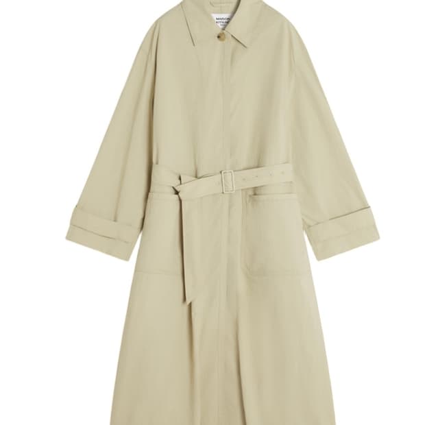 [미시착 새상품] 메종 키츠네 나일론 맥코트 - 마카다미아