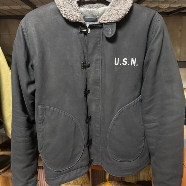 US.NAVY 후크 덱 자켓 L