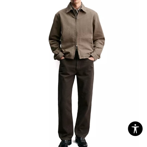 자라 데님 지퍼 재킷