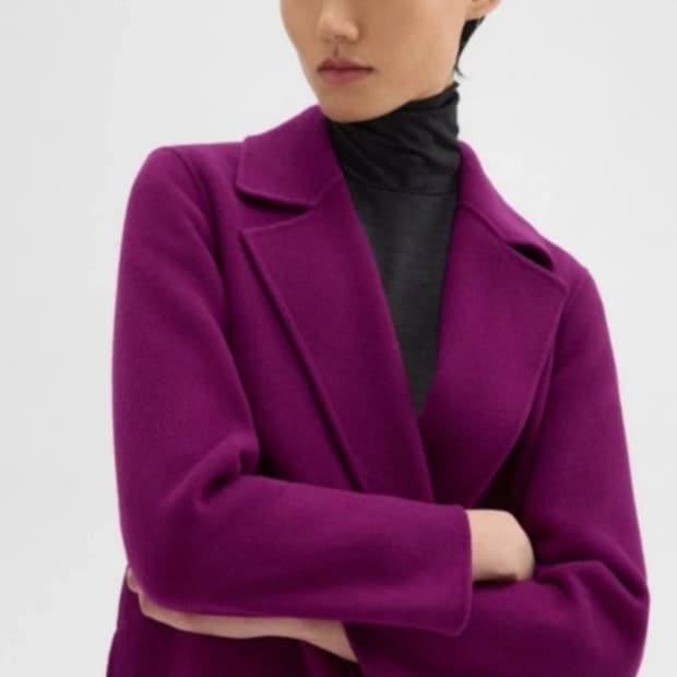 띠어리 울 캐시미어 혼방 코트