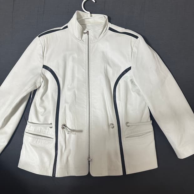 White Leather Jacket Vintage