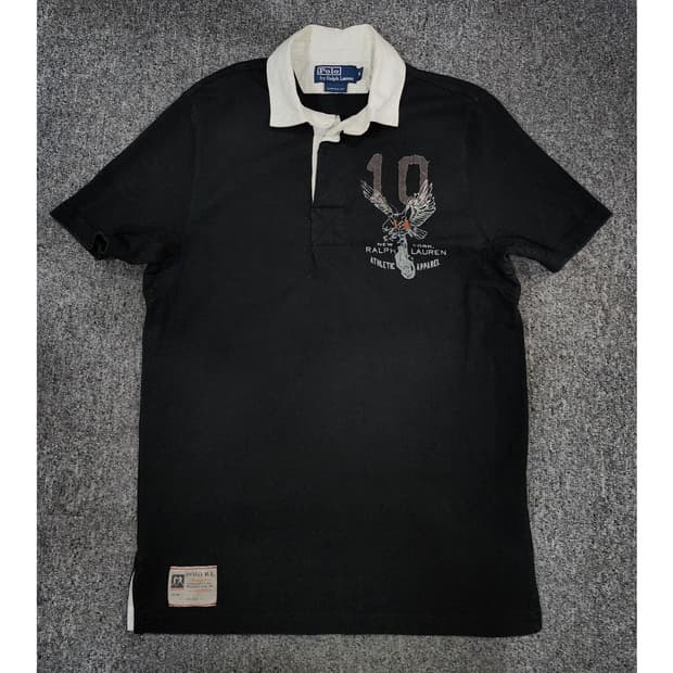 폴로 랄프로렌 빈티지 커스텀핏 이글 럭비 반팔티 pk 반팔티 M