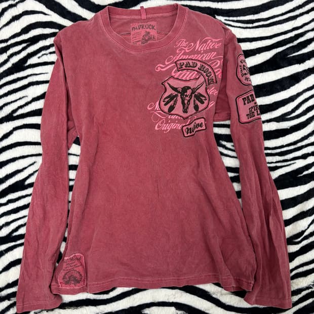 [PADROCK] Y2K Print&Lettering Sleeve