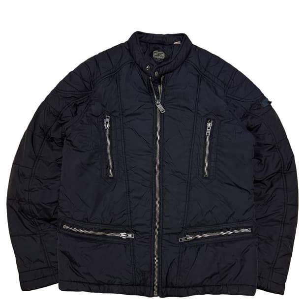 디젤 지퍼 디테일 락시크 패딩 자켓