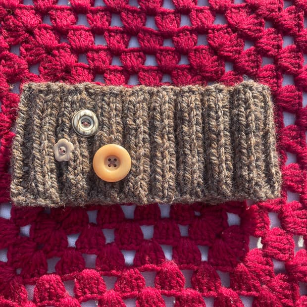 핸드메이드 버튼 헤어밴드