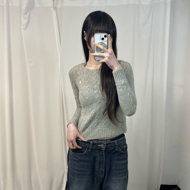 Polo Ralph Lauren grey wool knit