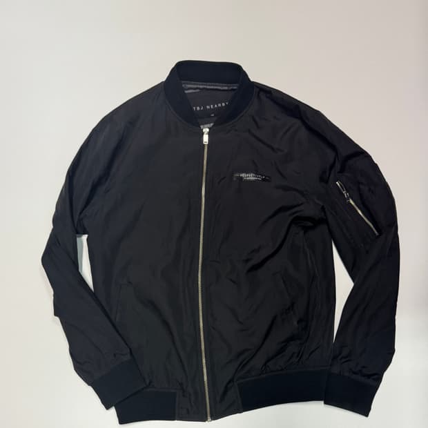 TBJ NEARBY 블랙 블루종 봄버 자켓 L