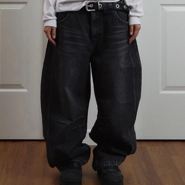 9999아카이브 커브드 데님 팬츠